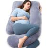 image:imageMomcozy 57 Inch U Shaped Pregnancy Pillow and Portable W Shaped Maternity Pillow for Travel