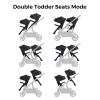 image:imageMomcozy ChangeGo Baby Stroller Second Seat Only  Extra Seat Attachment for ChangeGo Stroller  Adjustable Reclining Seat Extendable UPF50 Canopy Leather Bumper Bar 5Point Harness