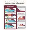 image:imageMomcozy JShaped Pregnancy Pillow for Sleeping with Cooling Cover Side Sleeper Support for Belly Hip amp Leg Deep GreyBlue