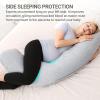 image:imageMomcozy JShaped Pregnancy Pillow for Sleeping with Cooling Cover Side Sleeper Support for Belly Hip amp Leg Deep GreyGrey