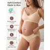 image:imageMomcozy Maternity Underwear VFront Seamless Maternity Panties Cotton Gusset Pregnancy Underwear Under BumpBlack almond oyster Pink brown4pk