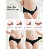 image:imageMomcozy Maternity Underwear VFront Seamless Maternity Panties Cotton Gusset Pregnancy Underwear Under BumpBlack almond oyster Pink brown4pk