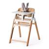 image:imageMomcozy High Chair 5in1 Convertible Wooden High Chair with FoodGrade Tray Baby Set with Removable Harness and Toddler Tower Highchair for 6 Months to 308 lb Adjustable amp Ergonomic WalnutNatural Wood