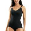 image:imageMomcozy Shapewear Bodysuit for Womens Tummy Control Body Shaper Builtin Padded Seamless amp Slimming Bodysuit under DressBlack
