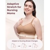 image:imageMomcozy 4in1 HandsFree Pumping Bra with Cooling Fabric amp JellyStrip Support Nursing amp Breast Pump Bra for AllDay WearMaple Sugar