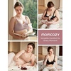 image:imageMomcozy 4in1 HandsFree Pumping Bra with Cooling Fabric amp JellyStrip Support Nursing amp Breast Pump Bra for AllDay WearMaple Sugar