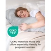 image:imageMomcozy Pregnancy Pillows for Side Sleeping J Shaped Maternity Body Pillow for Pregnancy Soft Pregnancy Pillow with Cotton Cover for Head Neck Belly Support GrayCooling Fabric  Deep Grey
