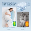 image:imageMomcozy Pregnancy Pillows for Side Sleeping J Shaped Maternity Body Pillow for Pregnancy Soft Pregnancy Pillow with Cotton Cover for Head Neck Belly Support GrayUpgradecool Blue