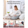 image:imageMomcozy Pregnancy Pillows for Side Sleeping J Shaped Maternity Body Pillow for Pregnancy Soft Pregnancy Pillow with Cotton Cover for Head Neck Belly Support GrayCooling Fabric  Deep Grey