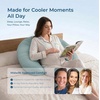 image:imageMomcozy Pregnancy Pillows for Side Sleeping J Shaped Maternity Body Pillow for Pregnancy Soft Pregnancy Pillow with Cotton Cover for Head Neck Belly Support GrayUpgradecool Blue