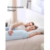 image:imageMomcozy Pregnancy Pillows for Side Sleeping J Shaped Maternity Body Pillow for Pregnancy Soft Pregnancy Pillow with Cotton Cover for Head Neck Belly Support GrayBlue