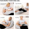 image:imageMomcozy Pregnancy Pillows for Side Sleeping J Shaped Maternity Body Pillow for Pregnancy Soft Pregnancy Pillow with Cotton Cover for Head Neck Belly Support GrayGrey