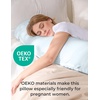 image:imageMomcozy Pregnancy Pillows for Side Sleeping J Shaped Maternity Body Pillow for Pregnancy Soft Pregnancy Pillow with Cotton Cover for Head Neck Belly Support GrayBlue