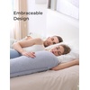 image:imageMomcozy Pregnancy Pillows for Side Sleeping J Shaped Maternity Body Pillow for Pregnancy Soft Pregnancy Pillow with Cotton Cover for Head Neck Belly Support GrayGrey