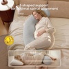image:imageMomcozy Pregnancy Pillows for Side Sleeping J Shaped Maternity Body Pillow for Pregnancy Soft Pregnancy Pillow with Cotton Cover for Head Neck Belly Support GrayUpgradegray
