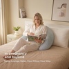 image:imageMomcozy Pregnancy Pillows for Side Sleeping J Shaped Maternity Body Pillow for Pregnancy Soft Pregnancy Pillow with Cotton Cover for Head Neck Belly Support GrayUpgradegray