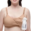 image:imageMomcozy 4in1 HandsFree Pumping Bra with Cooling Fabric amp JellyStrip Support Nursing amp Breast Pump Bra for AllDay WearMaple Sugar
