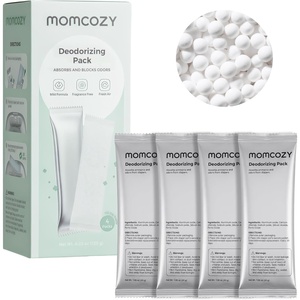 image:imageMomcozy Diaper Pail Deodorizer Refills 4 Packs MineralBased Odor Control Bags FragranceFree Odor Absorber Packs Diaper Pail Trash Bins Shoe Cabinets Gym Bags amp Cat Litter Boxes