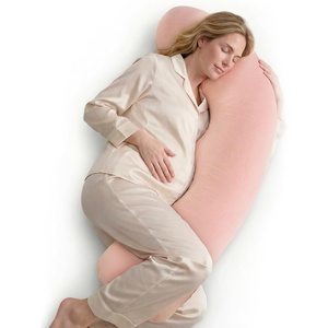 image:imageMomcozy Pregnancy Pillows for Side Sleeping J Shaped Maternity Body Pillow for Pregnancy Soft Pregnancy Pillow with Cotton Cover for Head Neck Belly Support GrayUpgradepink