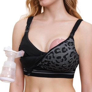 image:imageMomcozy Pumping Bra Hands Free AllinOne Nursing amp Pumping Seamless Bra for Wearable amp Flange PumpsBlack