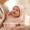 image:imageMomcozy Baby Towels 6Layer 100 Cotton Muslin Hooded Baby Towel Set for Newborn Infant amp Toddler Soft Absorbent Baby Bath Essentials Large 32 x 32 InchPink