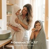 image:imageMomcozy Baby Towels 6Layer 100 Cotton Muslin Hooded Baby Towel Set for Newborn Infant amp Toddler Soft Absorbent Baby Bath Essentials Large 32 x 32 InchKhaki  Green