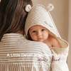 image:imageMomcozy Baby Towels 6Layer 100 Cotton Muslin Hooded Baby Towel Set for Newborn Infant amp Toddler Soft Absorbent Baby Bath Essentials Large 32 x 32 InchKhaki  Green