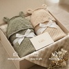 image:imageMomcozy Baby Towels 6Layer 100 Cotton Muslin Hooded Baby Towel Set for Newborn Infant amp Toddler Soft Absorbent Baby Bath Essentials Large 32 x 32 InchKhaki  Green