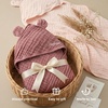 image:imageMomcozy Baby Towels 6Layer 100 Cotton Muslin Hooded Baby Towel Set for Newborn Infant amp Toddler Soft Absorbent Baby Bath Essentials Large 32 x 32 InchPink