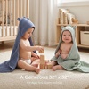 image:imageMomcozy Baby Towels 6Layer 100 Cotton Muslin Hooded Baby Towel Set for Newborn Infant amp Toddler Soft Absorbent Baby Bath Essentials Large 32 x 32 InchBlue  Green