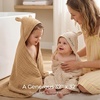 image:imageMomcozy Baby Towels 6Layer 100 Cotton Muslin Hooded Baby Towel Set for Newborn Infant amp Toddler Soft Absorbent Baby Bath Essentials Large 32 x 32 InchBrown  Khaki