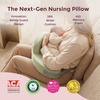 image:imageMomcozy Innovative Safety Guard Nursing Pillow  Firm amp Springy Memory Foam  Stable Ergonomic Support amp Comfort  Wider Breastfeeding Cushion Adjustable Removable Cover GreenLight Green