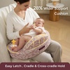 image:imageMomcozy Innovative Safety Guard Nursing Pillow  Firm amp Springy Memory Foam  Stable Ergonomic Support amp Comfort  Wider Breastfeeding Cushion Adjustable Removable Cover GreenCozylite Light Pink