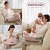 image:imageMomcozy Innovative Safety Guard Nursing Pillow  Firm amp Springy Memory Foam  Stable Ergonomic Support amp Comfort  Wider Breastfeeding Cushion Adjustable Removable Cover GreenCozylite Light Pink