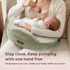 image:imageMomcozy Innovative Safety Guard Nursing Pillow  Firm amp Springy Memory Foam  Stable Ergonomic Support amp Comfort  Wider Breastfeeding Cushion Adjustable Removable Cover GreenLight Green