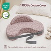 image:imageMomcozy Innovative Safety Guard Nursing Pillow  Firm amp Springy Memory Foam  Stable Ergonomic Support amp Comfort  Wider Breastfeeding Cushion Adjustable Removable Cover GreenCozylite Light Pink