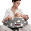image:imageMomcozy Innovative Safety Guard Nursing Pillow  Firm amp Springy Memory Foam  Stable Ergonomic Support amp Comfort  Wider Breastfeeding Cushion Adjustable Removable Cover GreenCozylite Cloudhug