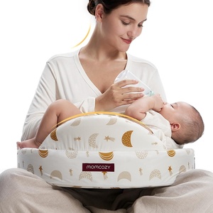 image:imageMomcozy Innovative Safety Guard Nursing Pillow  Firm amp Springy Memory Foam  Stable Ergonomic Support amp Comfort  Wider Breastfeeding Cushion Adjustable Removable Cover GreenStarry Night
