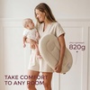 image:imageMomcozy Baby Lounger Infant Support Cushion with Soft Breathable Natural Cotton Cover Great for Newborns Portable amp Machine Washable Mint GreenTaupe