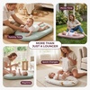 image:imageMomcozy Baby Lounger Infant Support Cushion with Soft Breathable Natural Cotton Cover Great for Newborns Portable amp Machine Washable Mint GreenTaupe