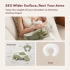 image:imageMomcozy CozyPro Nursing Pillow  All Around Lumbar amp Arm Support  Safety Guard Firm amp Springy Memory FoamStable Ergonomic Support Easier Breastfeeding Wider Cushion Adjustable Removable CoverCozyprogreen With Lumbar Support