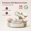 image:imageMomcozy CozyPro Nursing Pillow  All Around Lumbar amp Arm Support  Safety Guard Firm amp Springy Memory FoamStable Ergonomic Support Easier Breastfeeding Wider Cushion Adjustable Removable CoverCozyprogreen With Lumbar Support