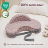 image:imageMomcozy CozyPro Nursing Pillow  All Around Lumbar amp Arm Support  Safety Guard Firm amp Springy Memory FoamStable Ergonomic Support Easier Breastfeeding Wider Cushion Adjustable Removable CoverCozylite Light Pink