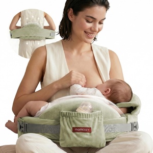 image:imageMomcozy CozyPro Nursing Pillow  All Around Lumbar amp Arm Support  Safety Guard Firm amp Springy Memory FoamStable Ergonomic Support Easier Breastfeeding Wider Cushion Adjustable Removable CoverCozyprogreen With Lumbar Support